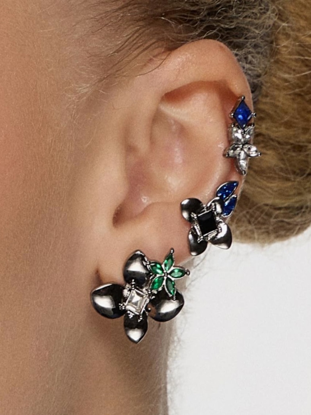 Revolve 8 Other Reasons Wicked Poppy 3-Piece Earring Set, NEW